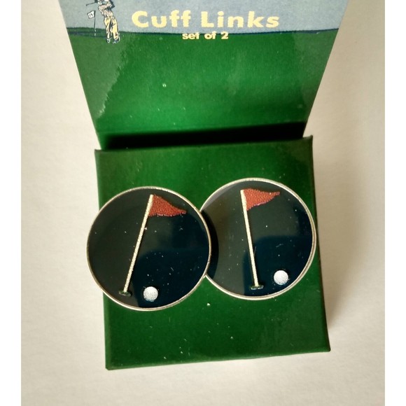 NEW Wholesale Lot Golf Cuff Links Enameled Golf Ball Outing Gift Resale - Picture 3 of 9